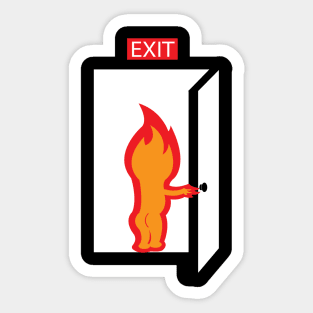 FIRE EXIT Sticker